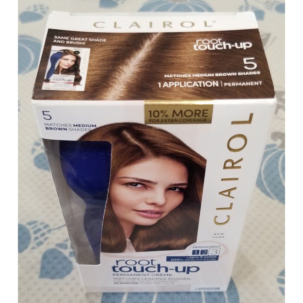 Clairol root touch up 5 matchrs medium brown shades nib sealed
